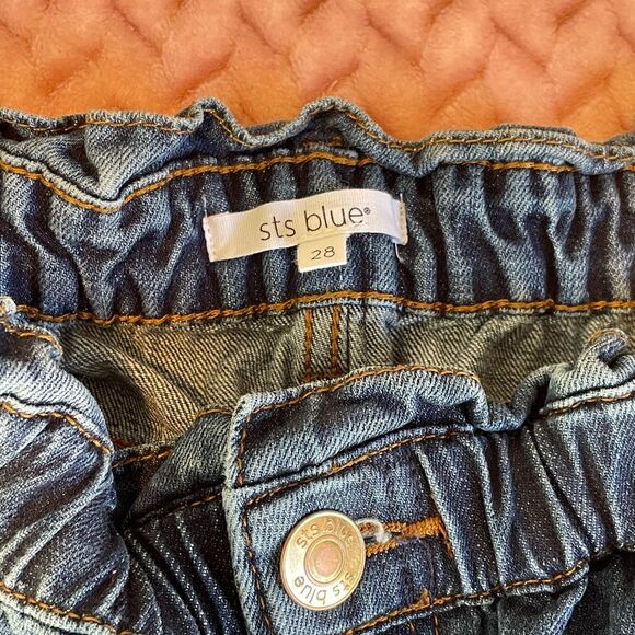 NEW STS Blue Paper Bag Distressed Jeans Womens Waist Size 28 - Picture 10 of 11